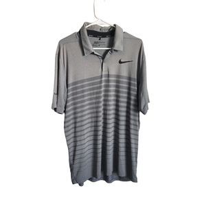 Nike Golf Dri Fit Gray Polo Shirt‎ Men's Size Large